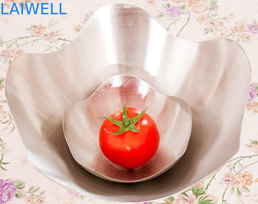 Il piatto della frutta del metallo SS304 fa un spuntino l'arredamento domestico matto 25*10.5MM