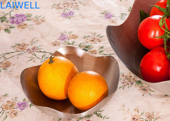 Il piatto della frutta del metallo SS304 fa un spuntino l'arredamento domestico matto 25*10.5MM