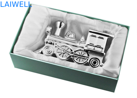 OEM in lega di zinco della Banca di moneta del treno di placcatura d'argento classica 145*55*85mm