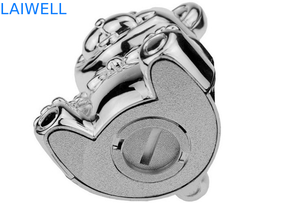 Teddy Bear Coin Bank Die placcato d'argento sveglio che fonde 105*85*118mm