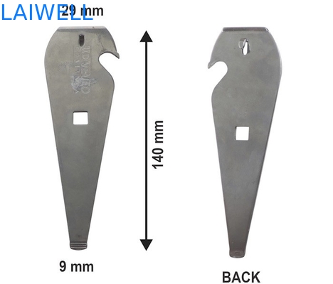 Stampaggio in metallo CNC 140*29MM Stampaggio a foratura su misura Stampaggio a sabbia d'argento Blasting Metal Ferro Vernice Lavoratore di lattine per il mercato mondiale