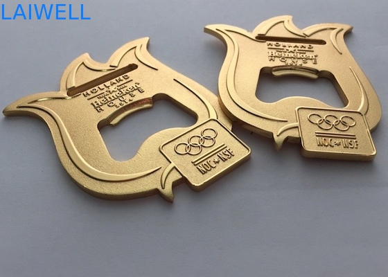 Colore 2 dell'oro di 2.0MM in 1 placcatura olimpica di sport delle apribottiglie della medaglia