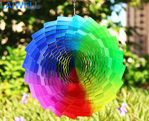 Multi filatore d'acciaio stampato UV colorato del vento del giardino 30*30cm