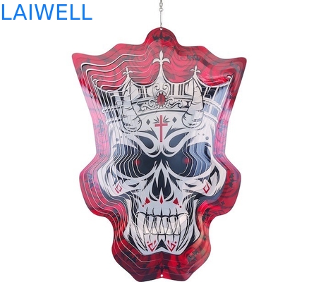 Ornamenti d'attaccatura del metallo di rotazione di Rose Metal Wind Spinner 3D del conte di Halloween