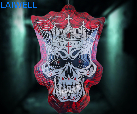 Ornamenti d'attaccatura del metallo di rotazione di Rose Metal Wind Spinner 3D del conte di Halloween
