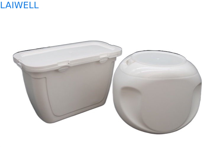 Scatola detergente durevole di immagazzinamento nella bottiglia dei recipienti di plastica del PE di colore della lavanderia del contenitore bianco di gel
