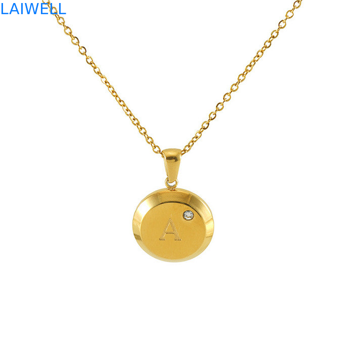 Gioielli di design di lusso moderno 18*18MM 18K dorati Pendienti per lettere in acciaio inossidabile con zircone