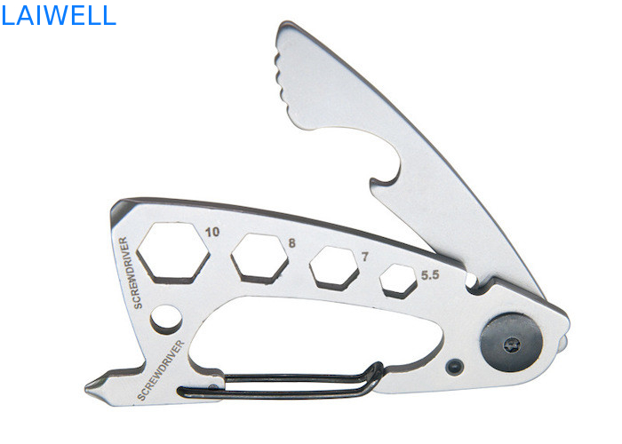 74*35*6MM Sabbiatura di precisione 420 Acciaio inossidabile Mini Multi-purpose EDC Tool Card Silver Metal Bottle Opener