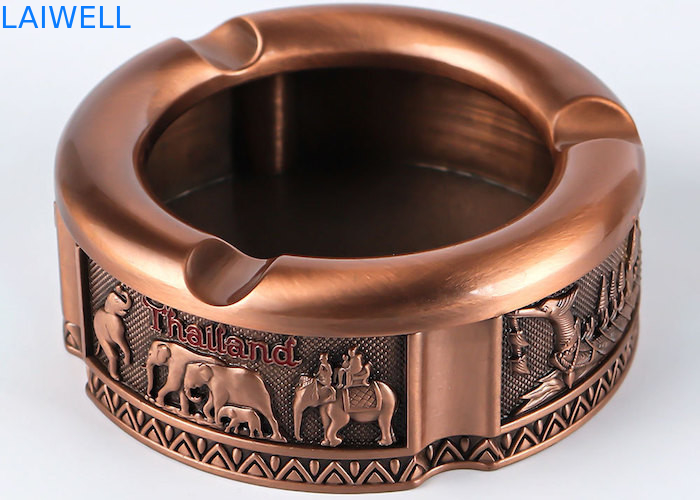 82*32MM Colore bronzo Zin alloy customizabile portabile metallo Die Casting Ashtray