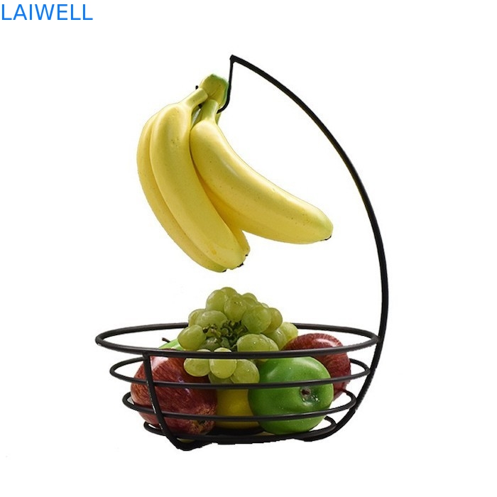 Prodotti domestici in metallo più venduti 37*27CM Vernice da forno di champagne Ferro Piatto di frutta creativo con disegno personalizzato