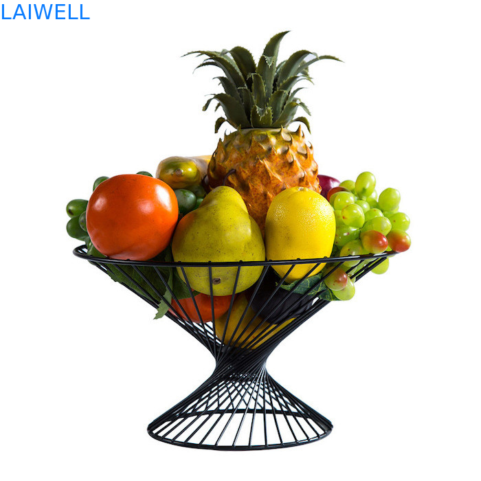 27.5*15*15CM Luxury Black Baking Varnish Ferro Cesto di Frutta Metallico Apparecchi domestici Resistenza al calore e durata lunga