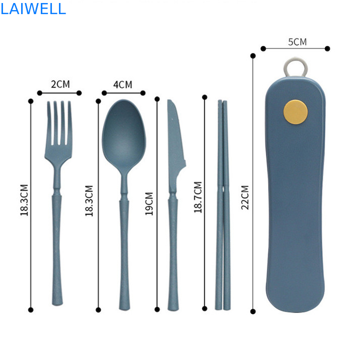 Set di piattaforme per scatole rotative da 4 PC portatili e sostenibili leggeri Biodegradabile ed ecologico Serve da tavola in fibra di paglia di grano ecologica