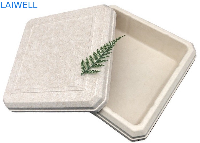 45*45*25MM Colore beige scatola di bagagli sostenibile EcoPack leggero accessori personalizzati e riutilizzabili per imballaggi ecologici