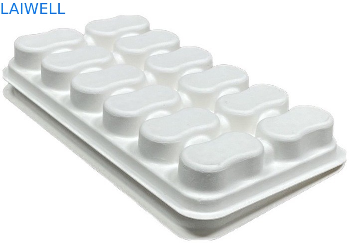 Bianco colore sostenibile Bagasse Coffee Tray Box Non tossico e sicuro per il contatto alimentare Biodegradabile EcoPack Accessori con marchio personalizzato