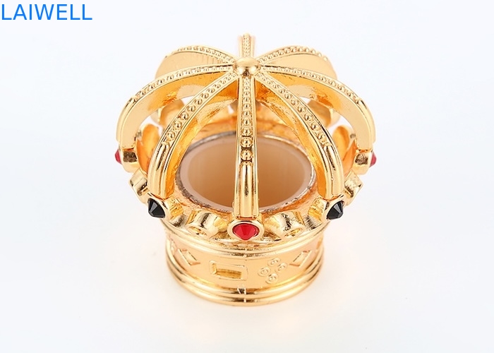 Tappi per flaconi di profumo a corona di design color oro lussuoso lucidato  Materiale in lega di zinco ecologico e adatto alla maggior parte dei flaconi di profumo