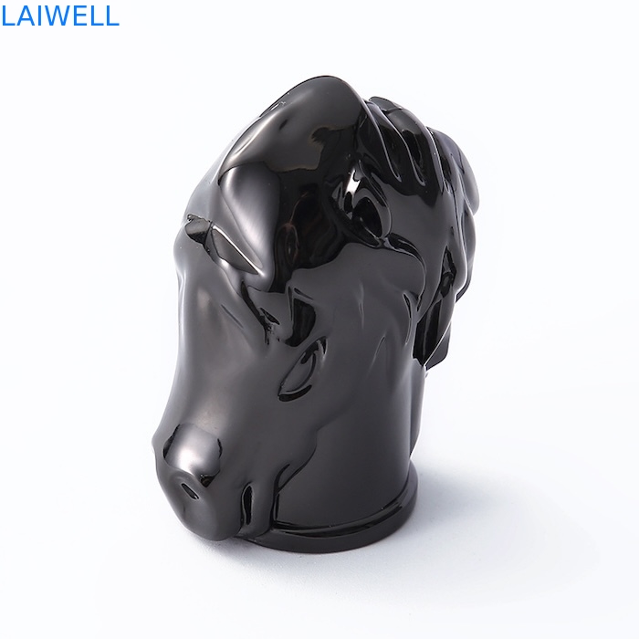 Lucidatura Nera Placcatura Design Creativo Coperchi per Flaconi di Profumo in Lega di Zinco pressofuso Marchio Personalizzato In Stampi Per Soluzioni di Packaging Sofisticate