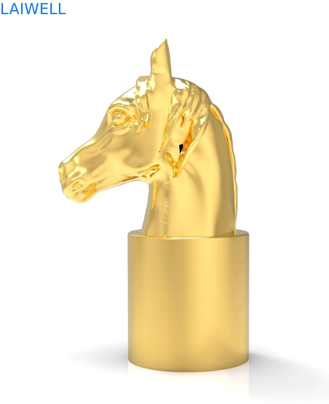 Rifinitura di placcaggio elettrica di cavallo della testa di progettazione di profumo del coperchio decorativo della bottiglia