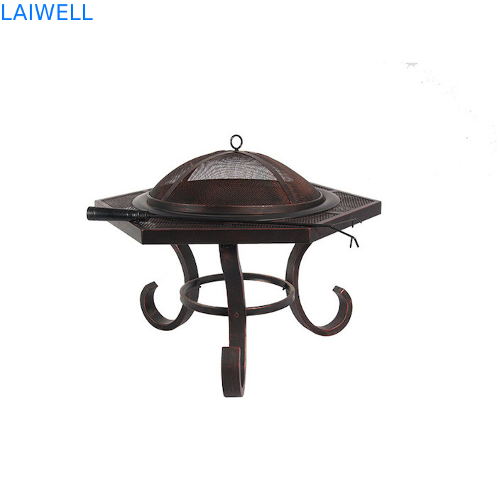 L'esagono modella il carbone che di acciaio inossidabile le griglie all'aperto hanno dipinto il pozzo portatile del fuoco del barbecue