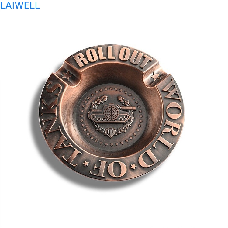 Incisione laser portatile d'annata Logo Purse Ashtray del portacenere dello smalto in lega di zinco