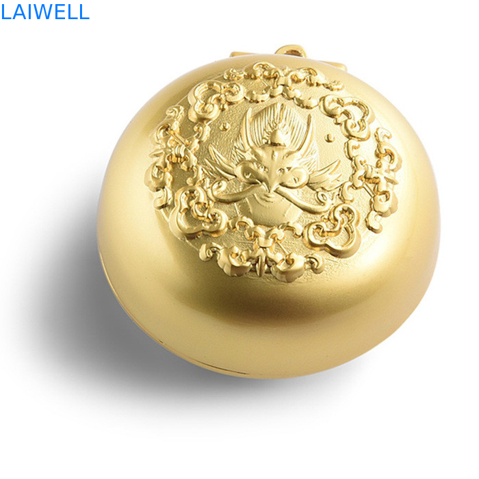 Il portacenere di lusso della tasca del metallo del diametro 40mm di placcatura di colore dell'oro ha personalizzato