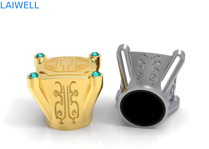 I tappi di bottiglia superiori del profumo del diamante acrilico di colore dell'oro hanno personalizzato il brevetto