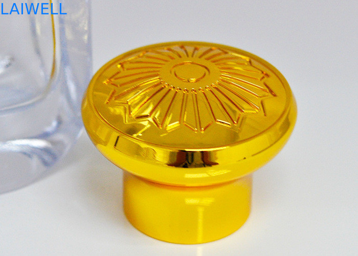 La bottiglia di profumo in lega di zinco di placcatura di colore dell'oro completa con 17.2mm interno