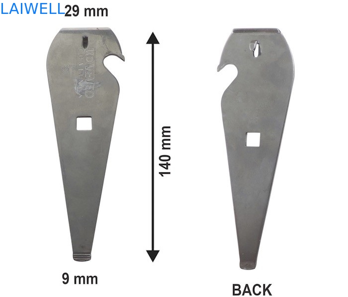 Stampaggio in metallo CNC 140*29MM Stampaggio a foratura su misura Stampaggio a sabbia d'argento Blasting Metal Ferro Vernice Lavoratore di lattine per il mercato mondiale