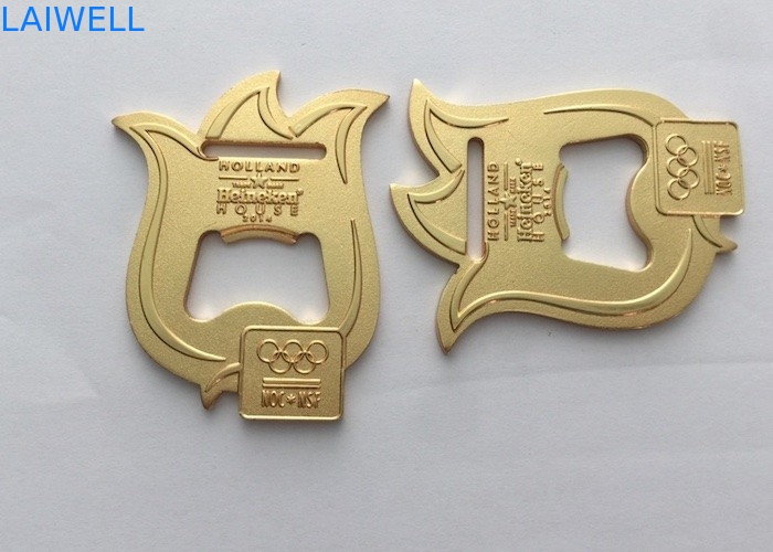 Colore 2 dell'oro di 2.0MM in 1 placcatura olimpica di sport delle apribottiglie della medaglia