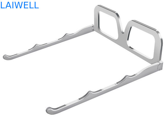 Progetti il supporto per il cliente di alluminio d'argento pieghevole del computer portatile del metallo del supporto del blocco note di vetro