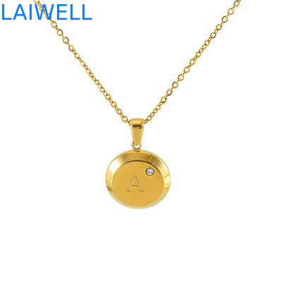 Gioielli di design di lusso moderno 18*18MM 18K dorati Pendienti per lettere in acciaio inossidabile con zircone