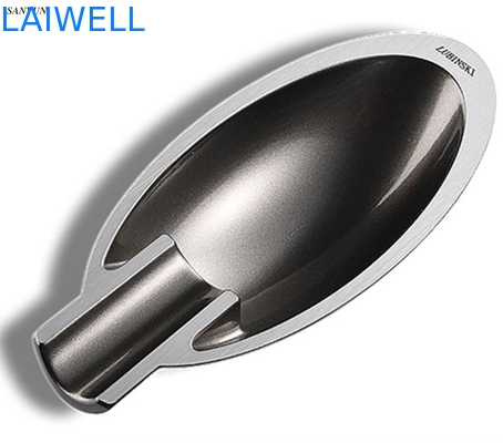 Processo di fusione a fuso in nero Lega di zinco 165*35mm Riutilizzabile Vintage personale Portable Metal Pocket Ashtray
