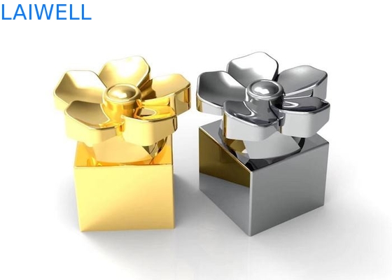 Moderna moda di lusso argento elettronica rivestimento metallico Die Casting lega di zinco cappucci di bottiglia profumo con laser incisione logo