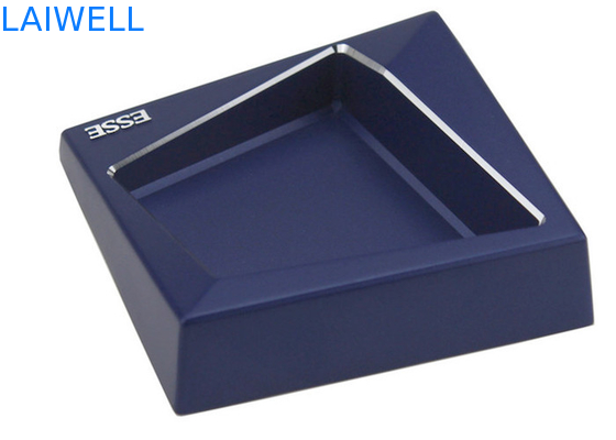 Posacenere tascabile in metallo blu placcato in alluminio pressofuso, design geometrico creativo personalizzabile e portatile