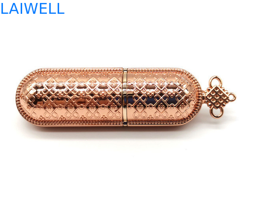 OEM Zinc Alloy Metal Die Casting Lipstick Tube con disegno di nodo cinese per prodotti di bellezza di fascia alta